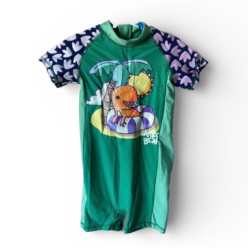 Niko Bear A for Adley Tubin Trex Color Changing Dinosaur Swim Jumper- Sz 3/4Y - Picture 1 of 5